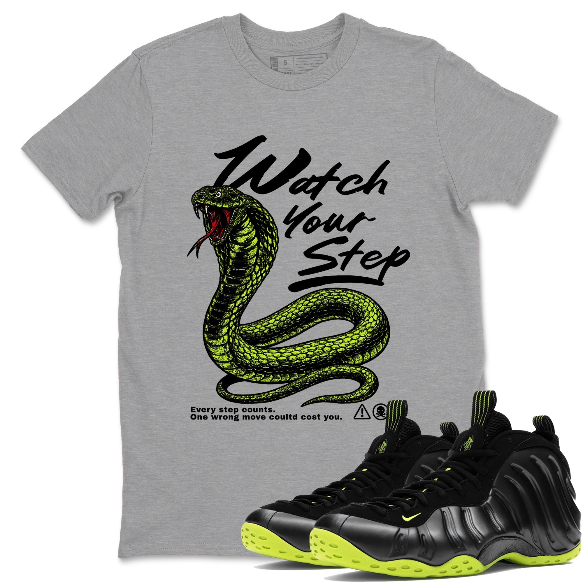 Watch Your Step snkmatch Tees - Air Foamposite One Black Volt