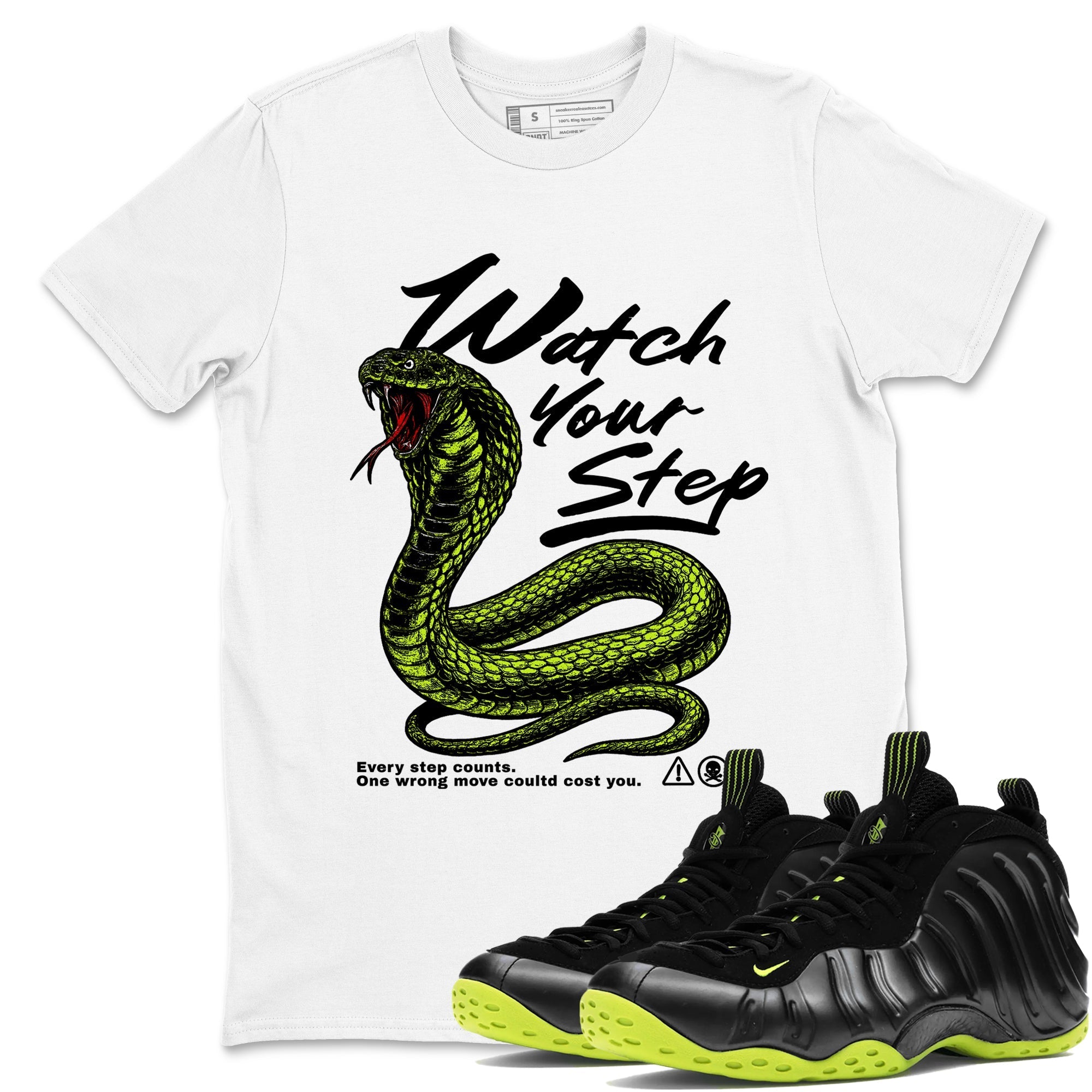 Watch Your Step snkmatch Tees - Air Foamposite One Black Volt