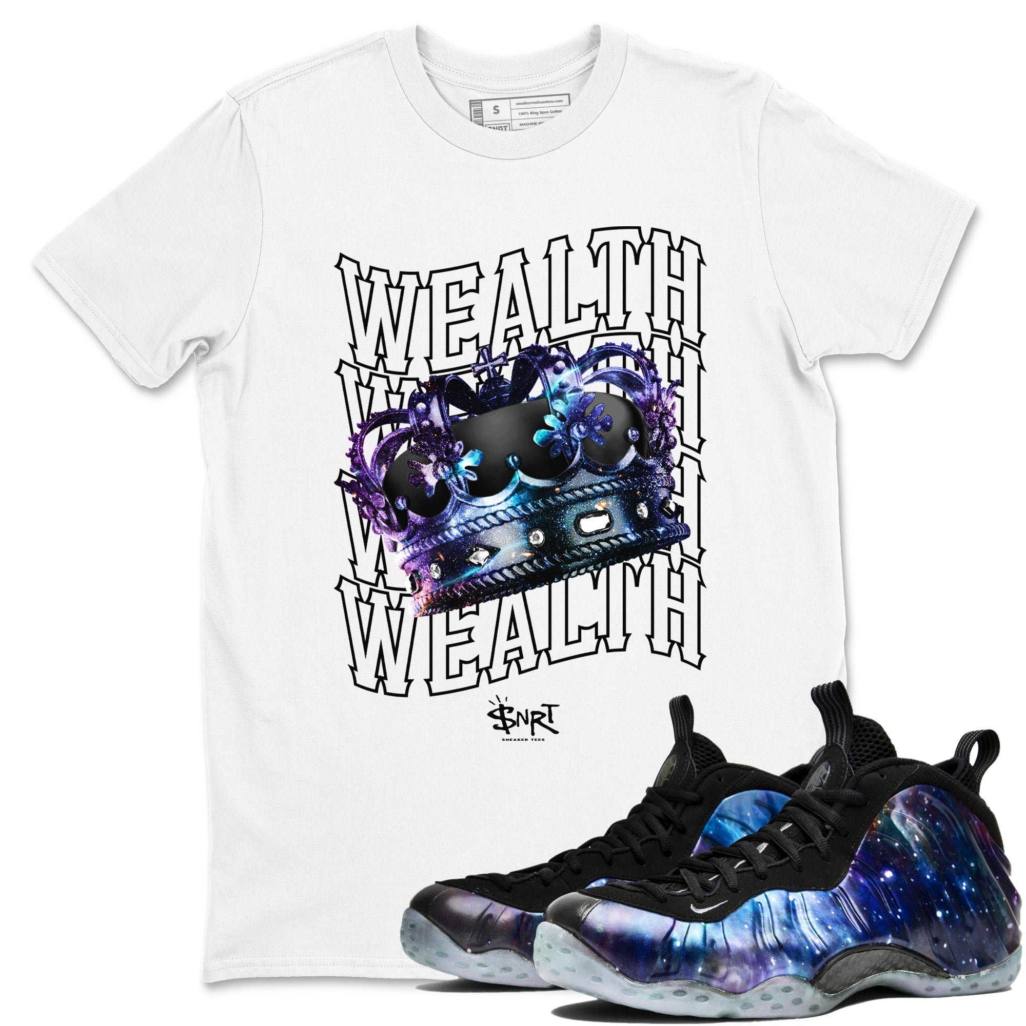Wealth snkmatch Tees - Air Foamposite One Galaxy