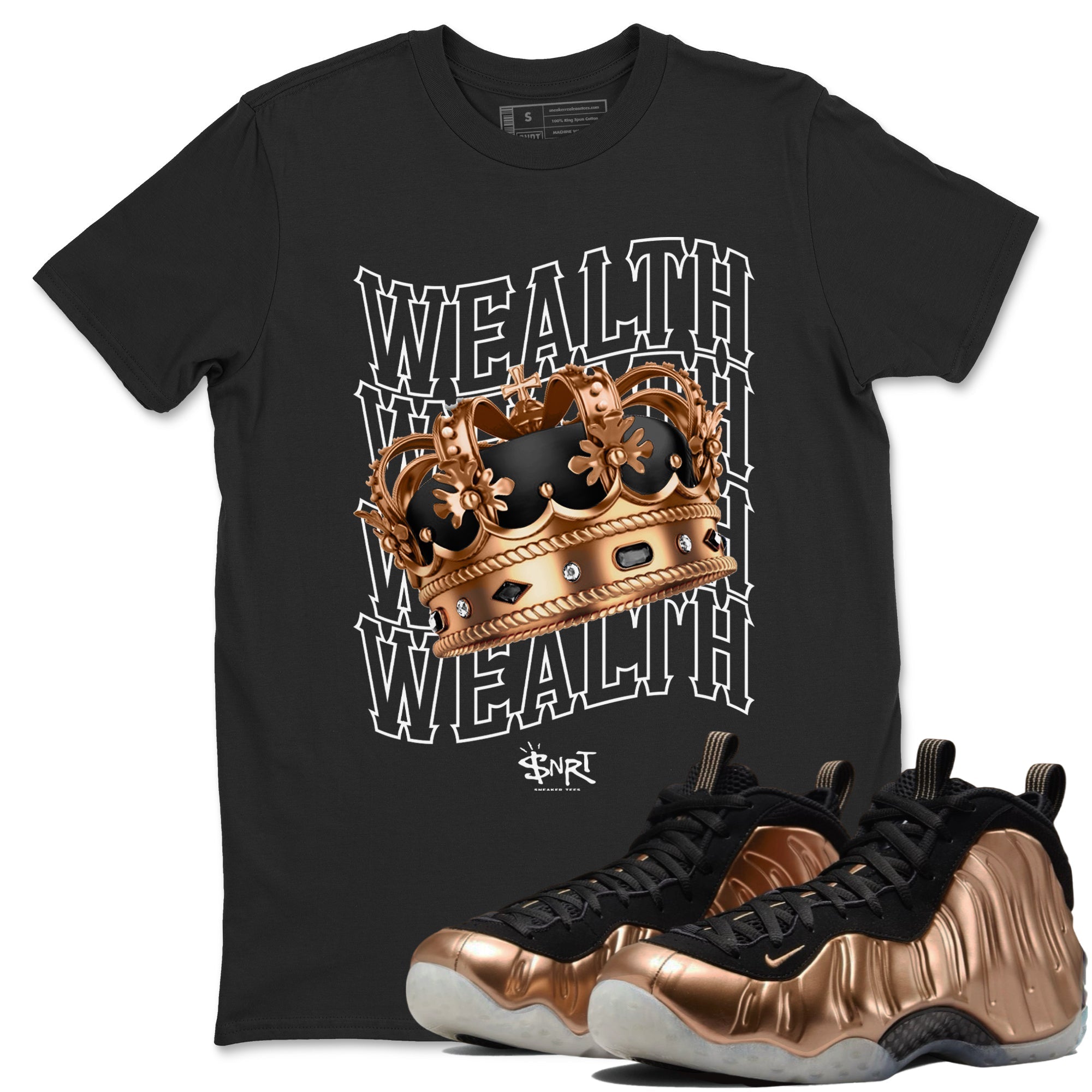 Wealth snkmatch Tees - Air Foamposite One Metallic Copper