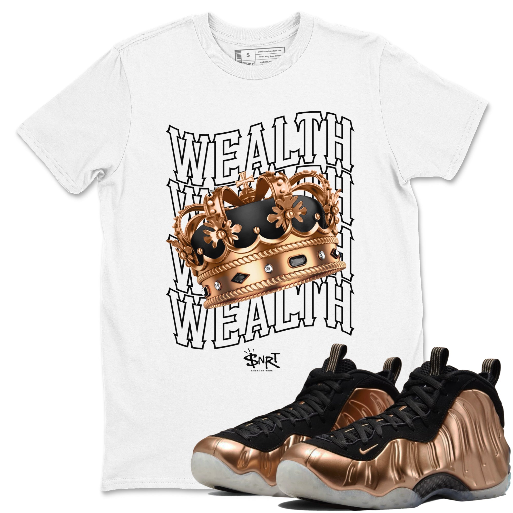 Wealth snkmatch Tees - Air Foamposite One Metallic Copper