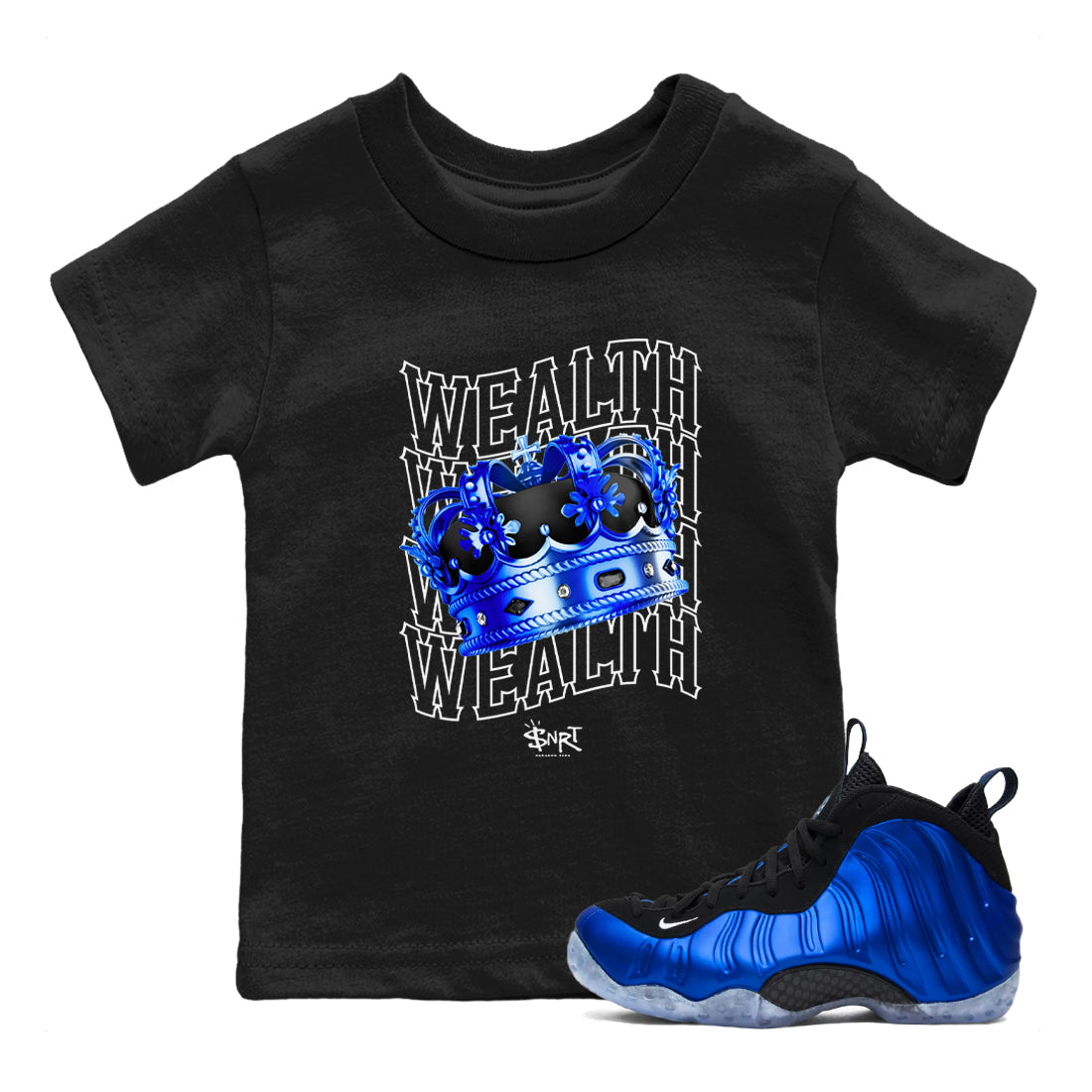 Wealth snkmatch Tees Kids - Air Foamposite One Royal