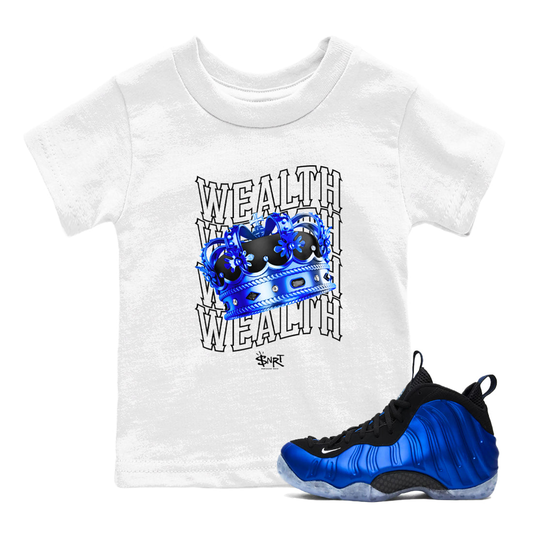 Wealth snkmatch Tees Kids - Air Foamposite One Royal