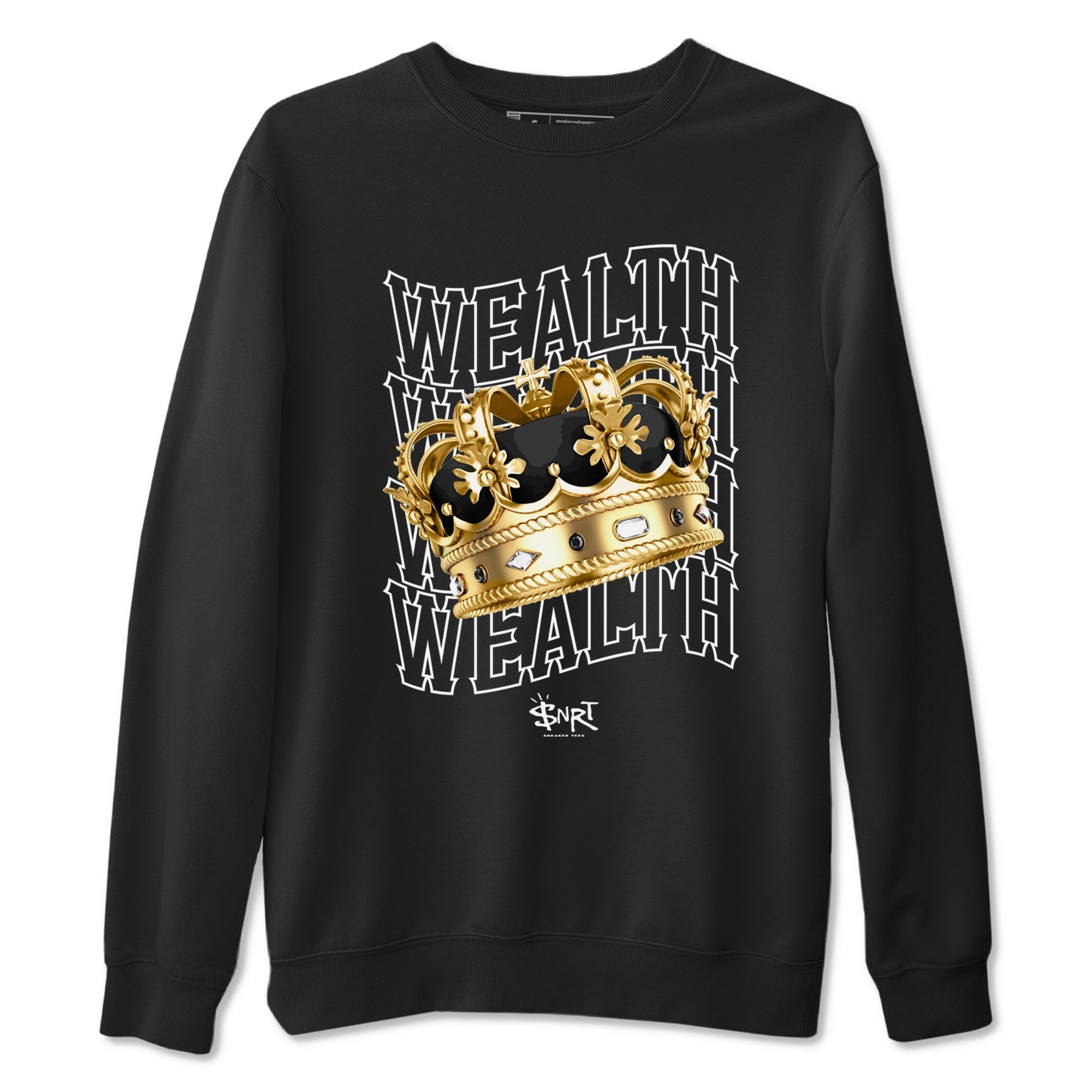 Wealth snkmatch Tees - Air Jordan 1 Black Metallic Gold