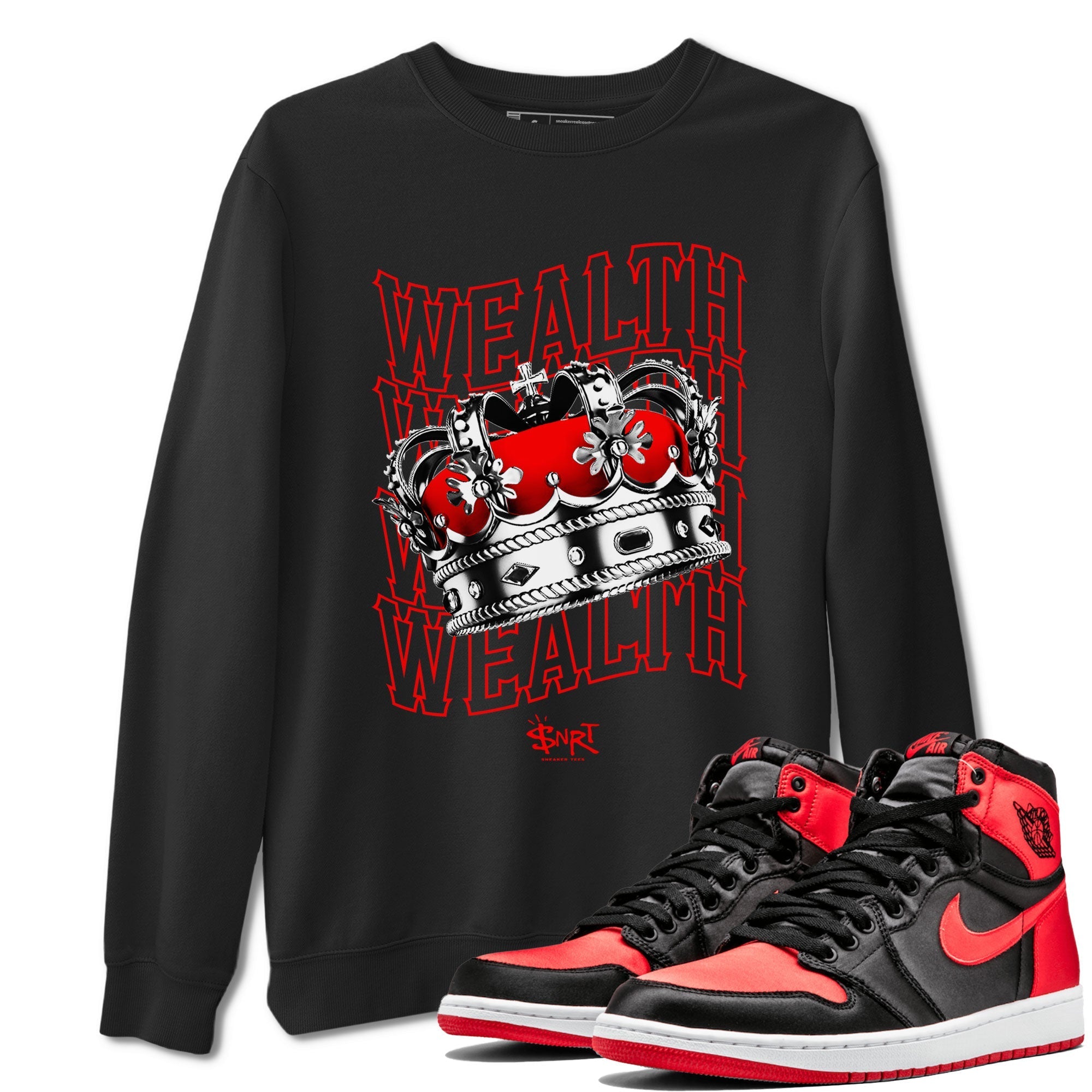 Wealth snkmatch Tee - Air Jordan 1 Satin Bred