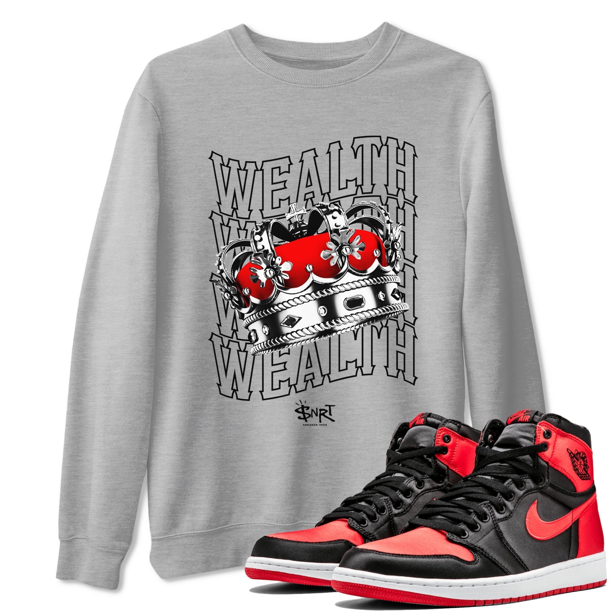 Wealth snkmatch Tee - Air Jordan 1 Satin Bred