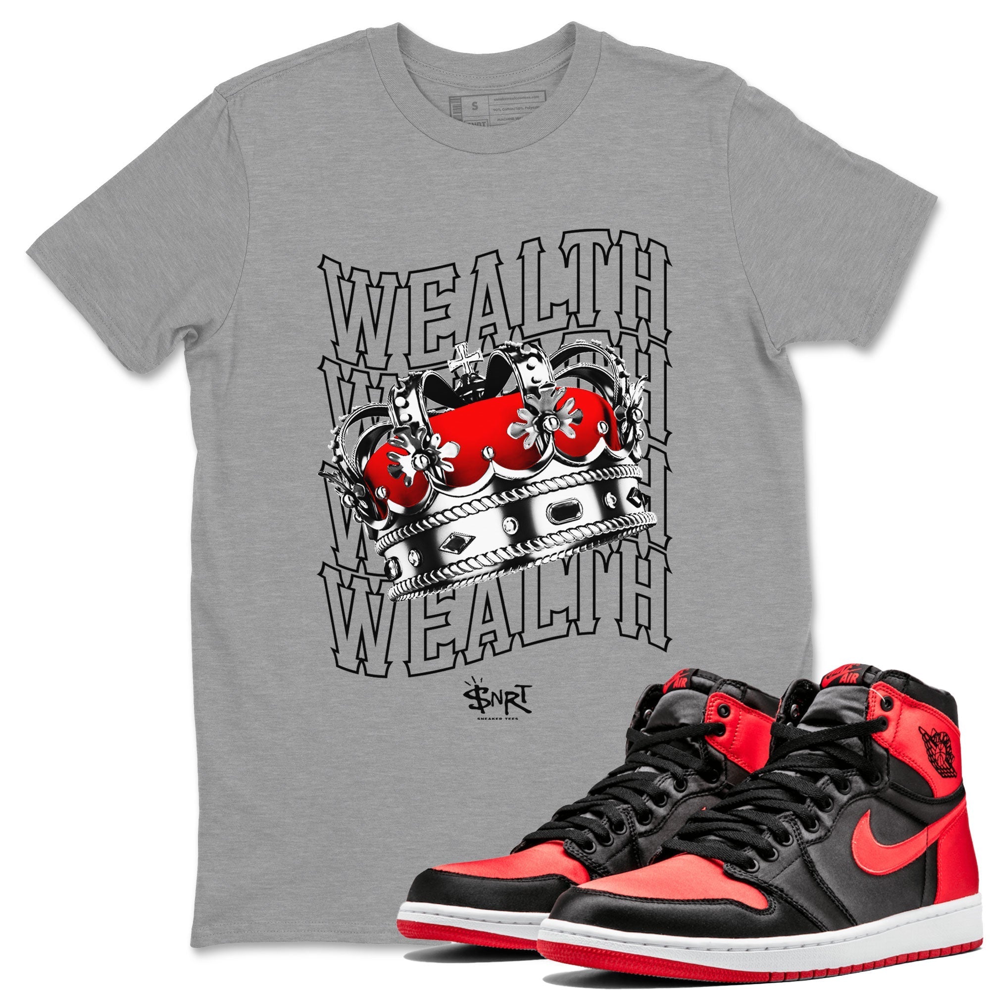 Wealth snkmatch Tee - Air Jordan 1 Satin Bred