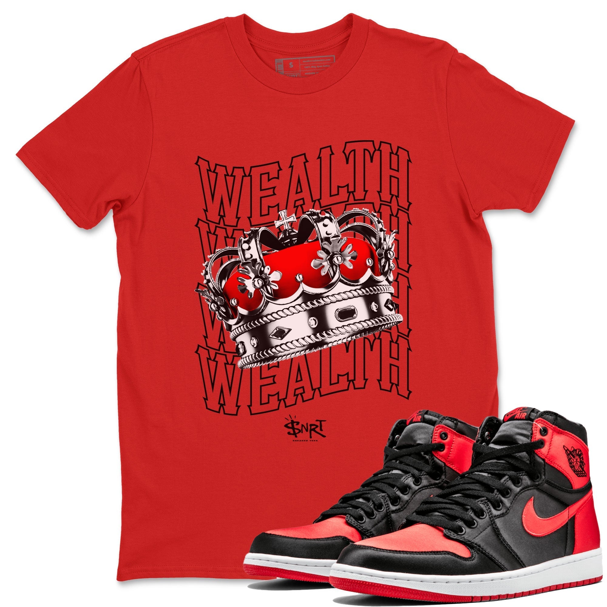 Wealth snkmatch Tee - Air Jordan 1 Satin Bred