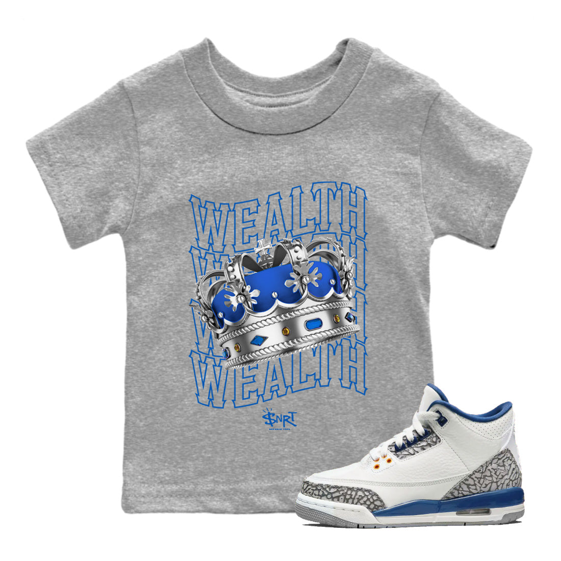 Wealth Kids Tops - Air Jordan 3 Wizards