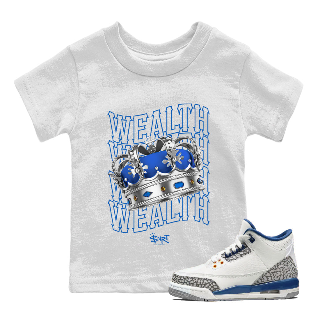 Wealth Kids Tops - Air Jordan 3 Wizards