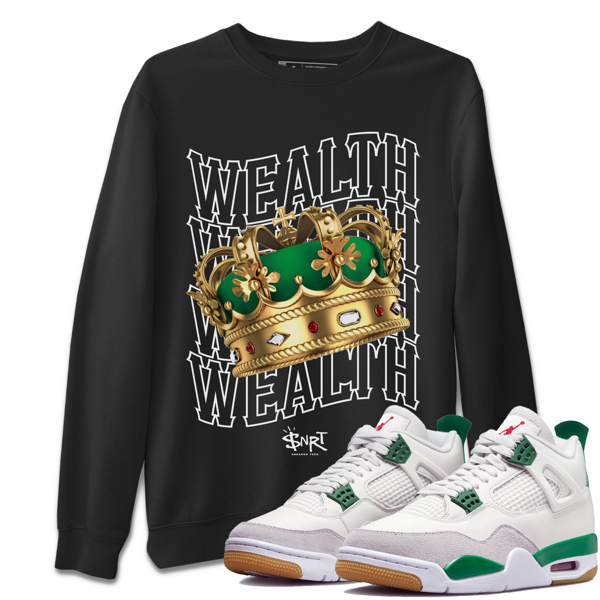 Wealth Unisex Tops - Air Jordan 4 Pine Green