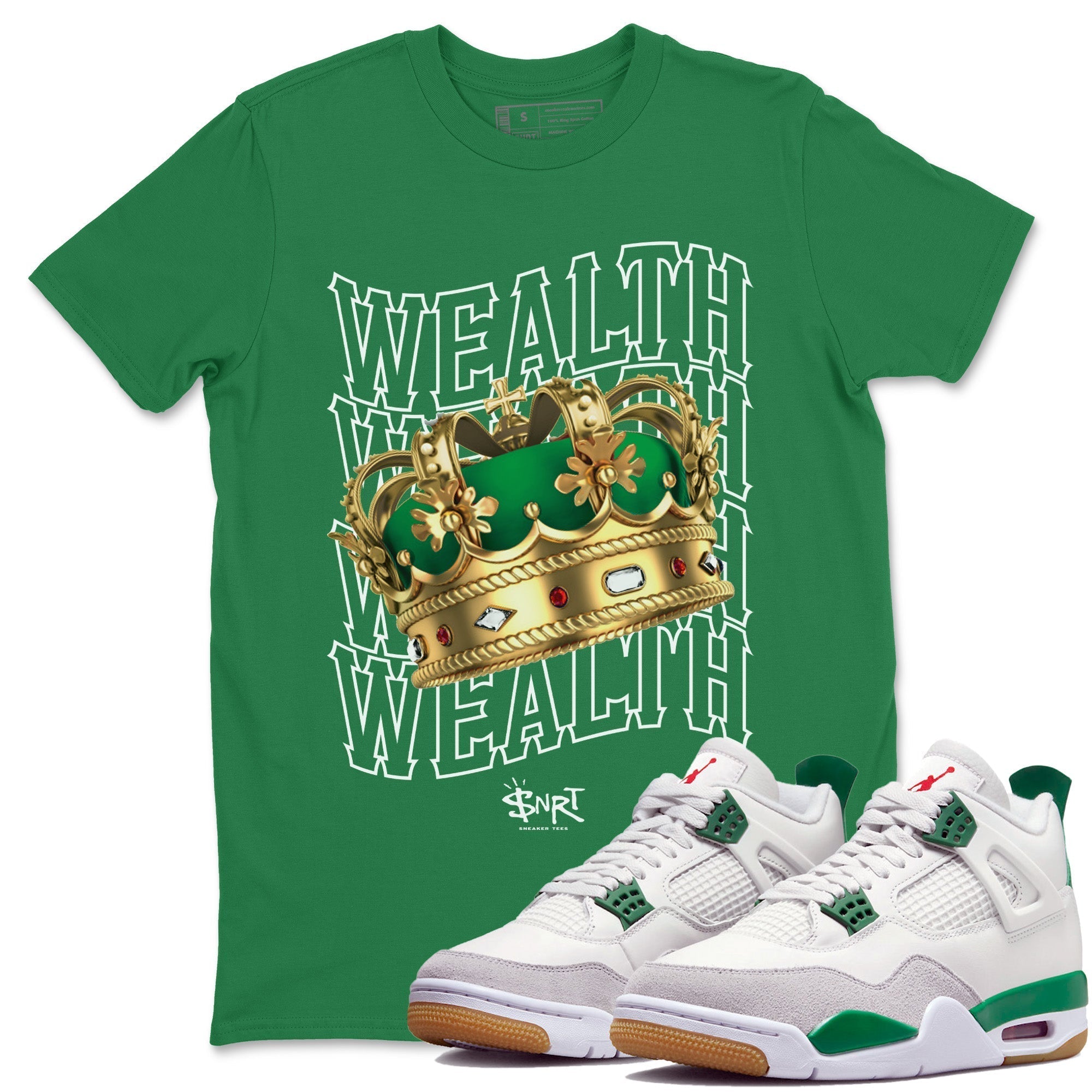 Wealth Unisex Tops - Air Jordan 4 Pine Green SB