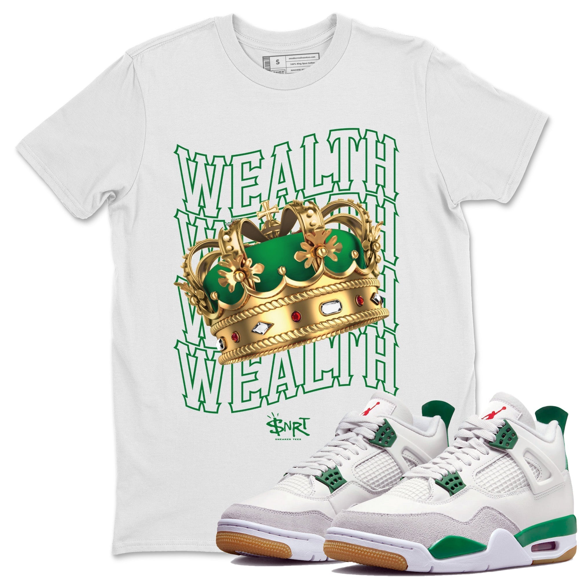 Wealth Unisex Tops - Air Jordan 4 Pine Green SB
