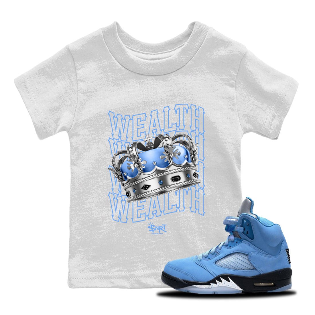 Wealth Kids Tops - Air Jordan 5 UNC