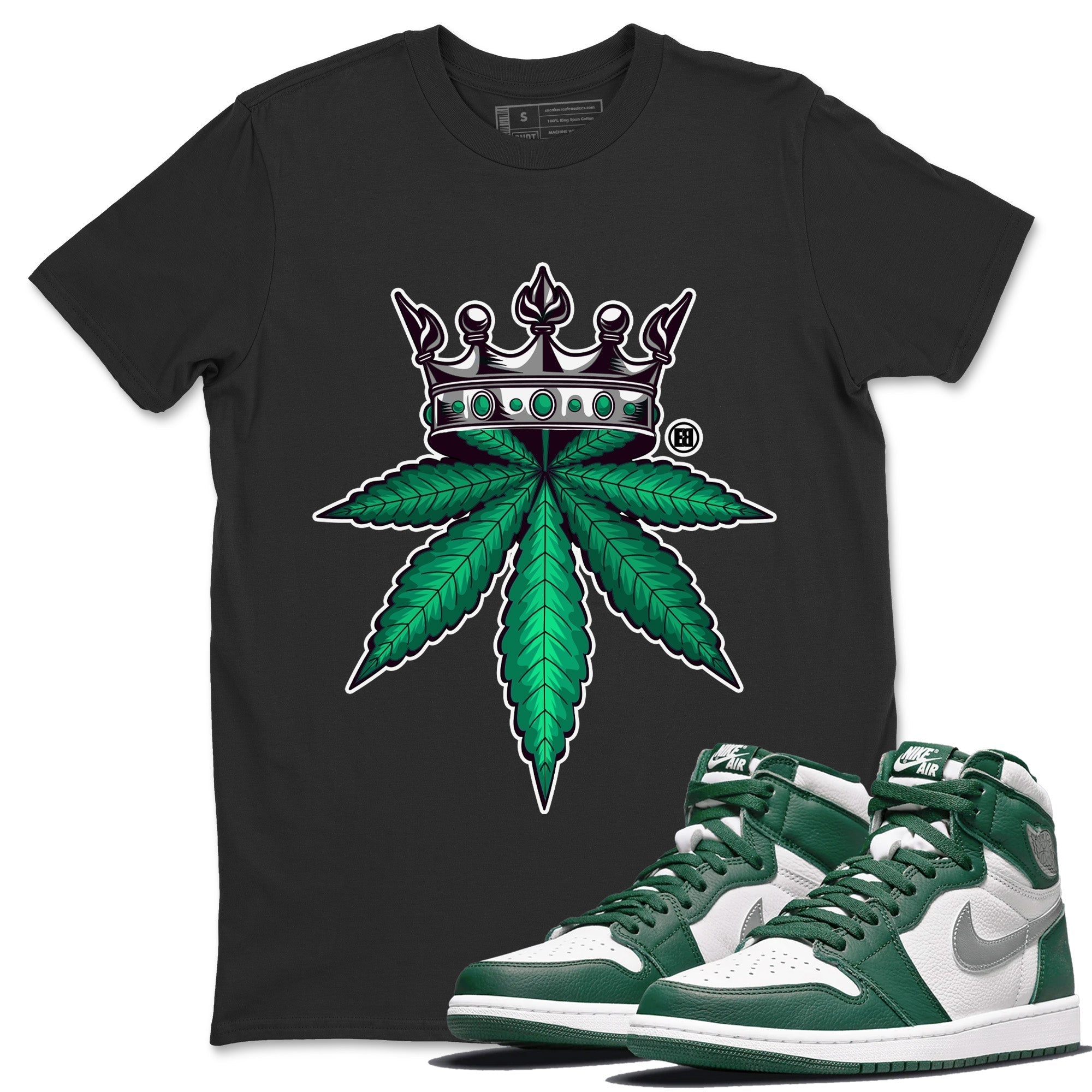 Weed Crown Unisex Tops - Air Jordan 1 Gorge Green