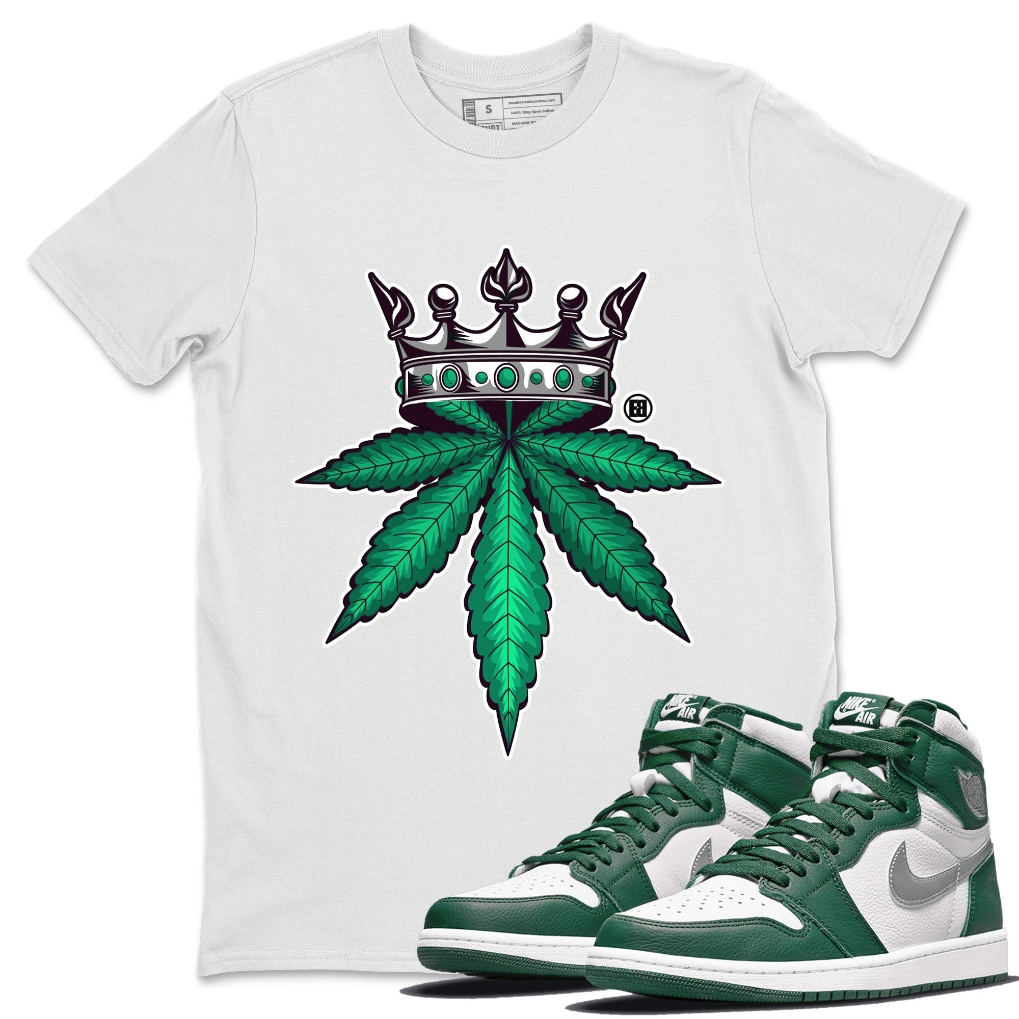 Weed Crown Unisex Tops - Air Jordan 1 Gorge Green