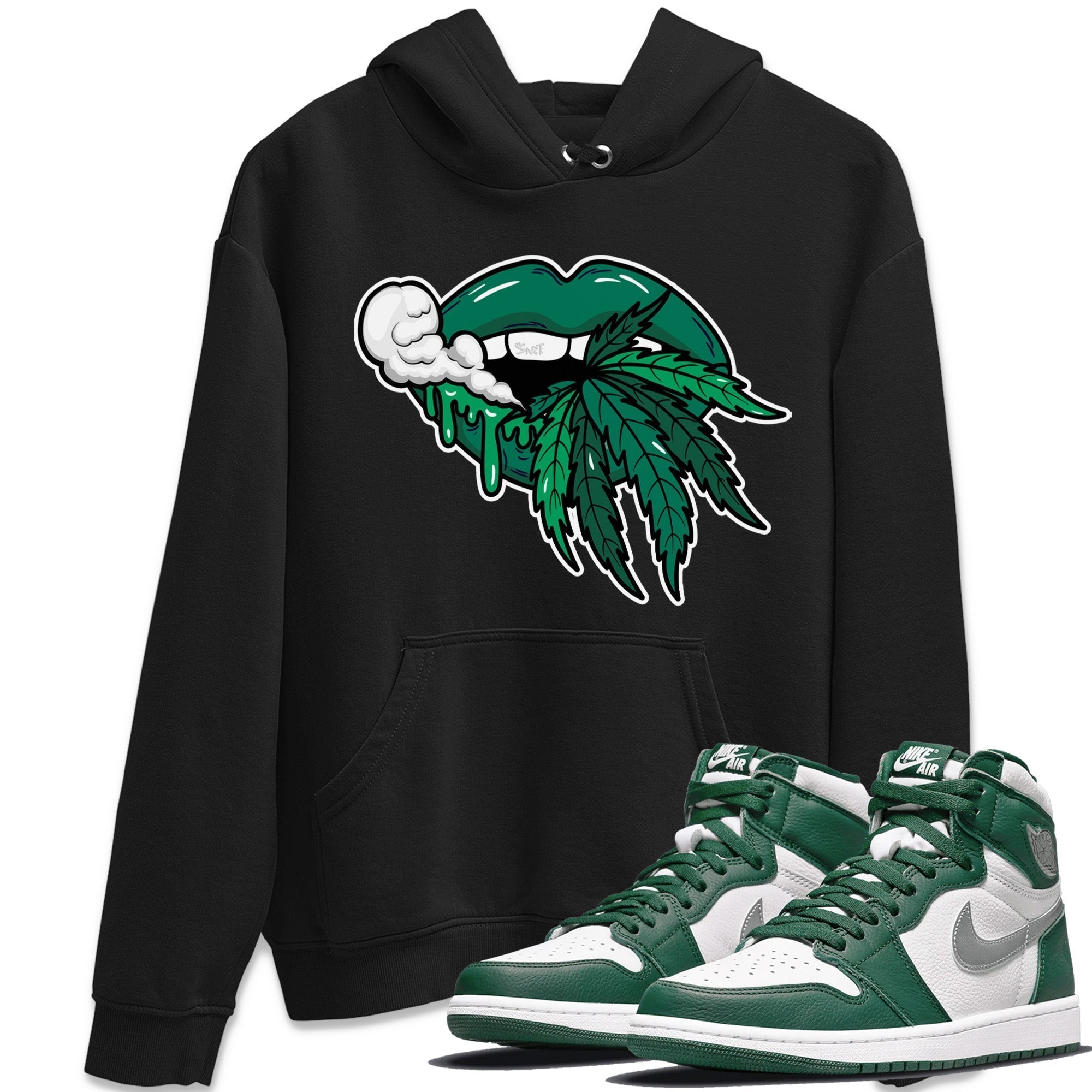 Weed Lips Unisex Tops - Air Jordan 1 Gorge Green