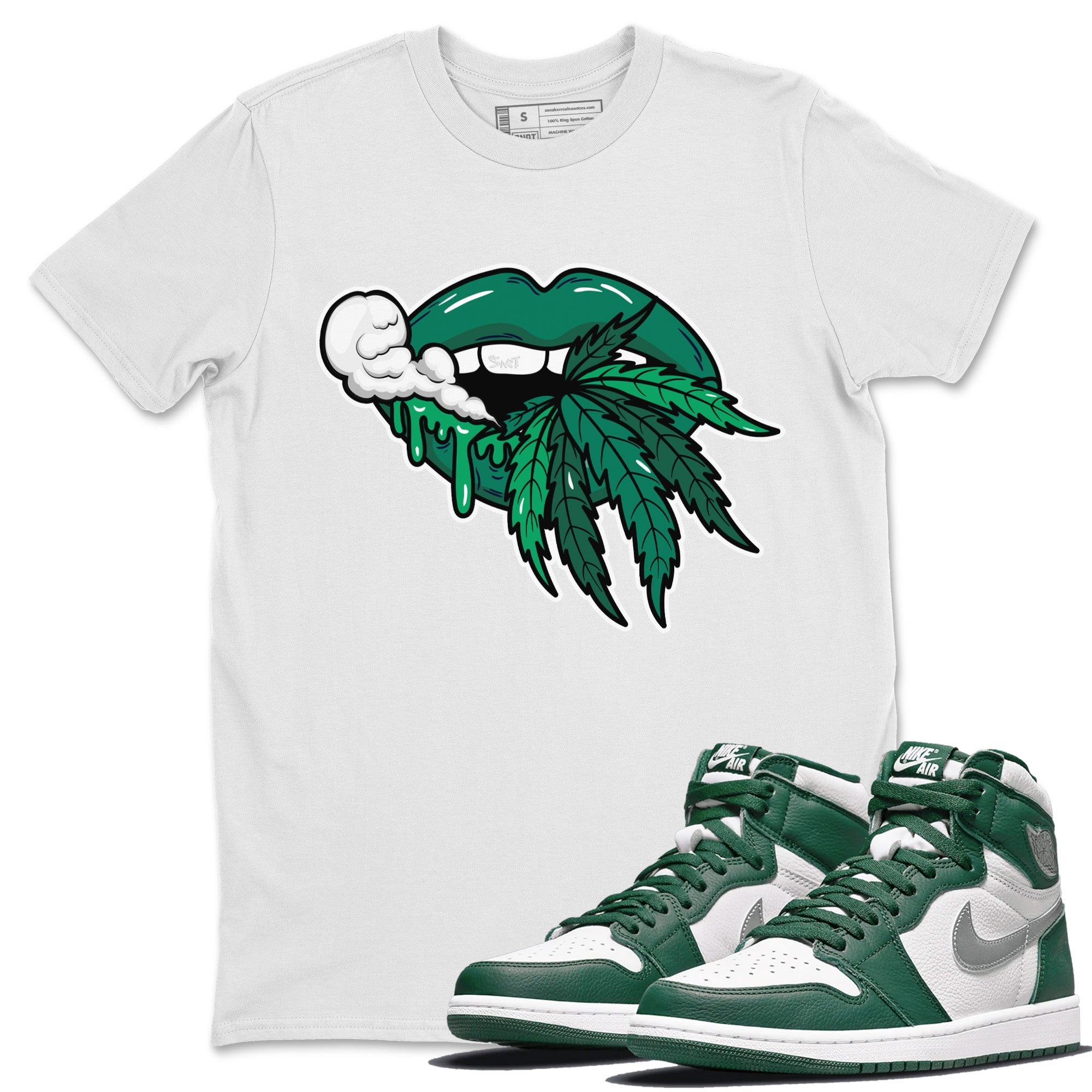 Weed Lips Unisex Tops - Air Jordan 1 Gorge Green