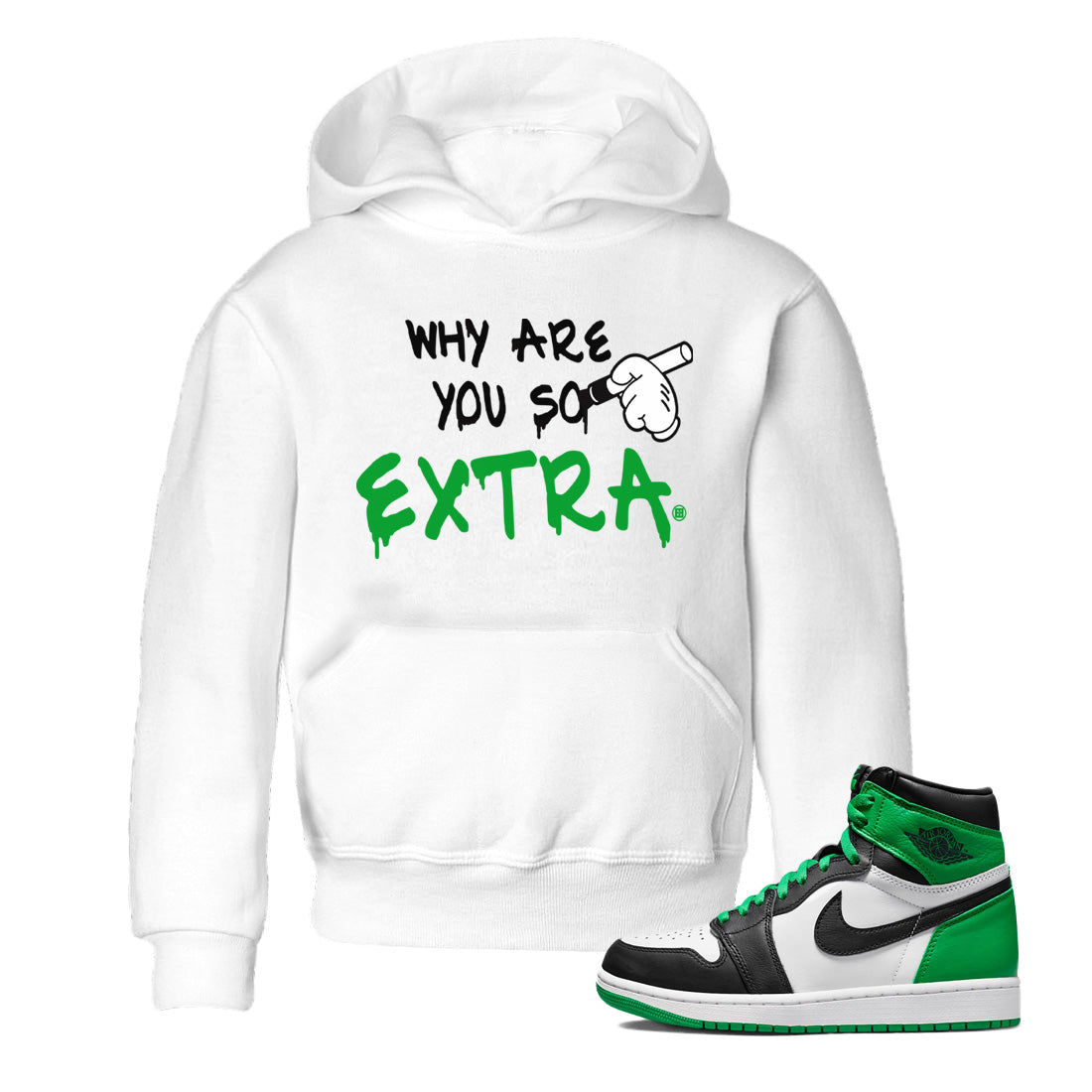 Why Are You So Extra Kids Tops - Air Jordan 1 Celtics
