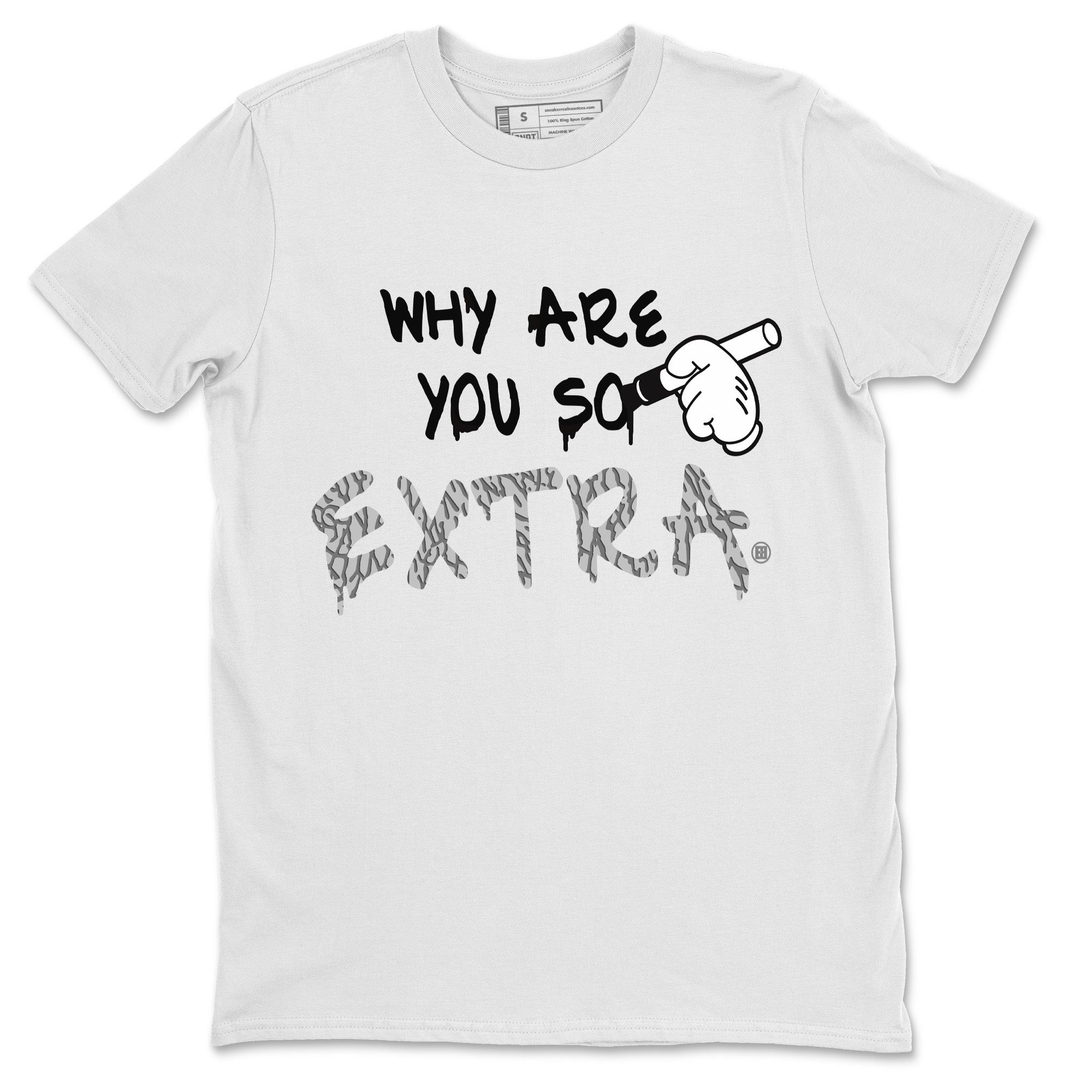 Why Are You So Extra Unisex Tops - Air Jordan 1 White Cement