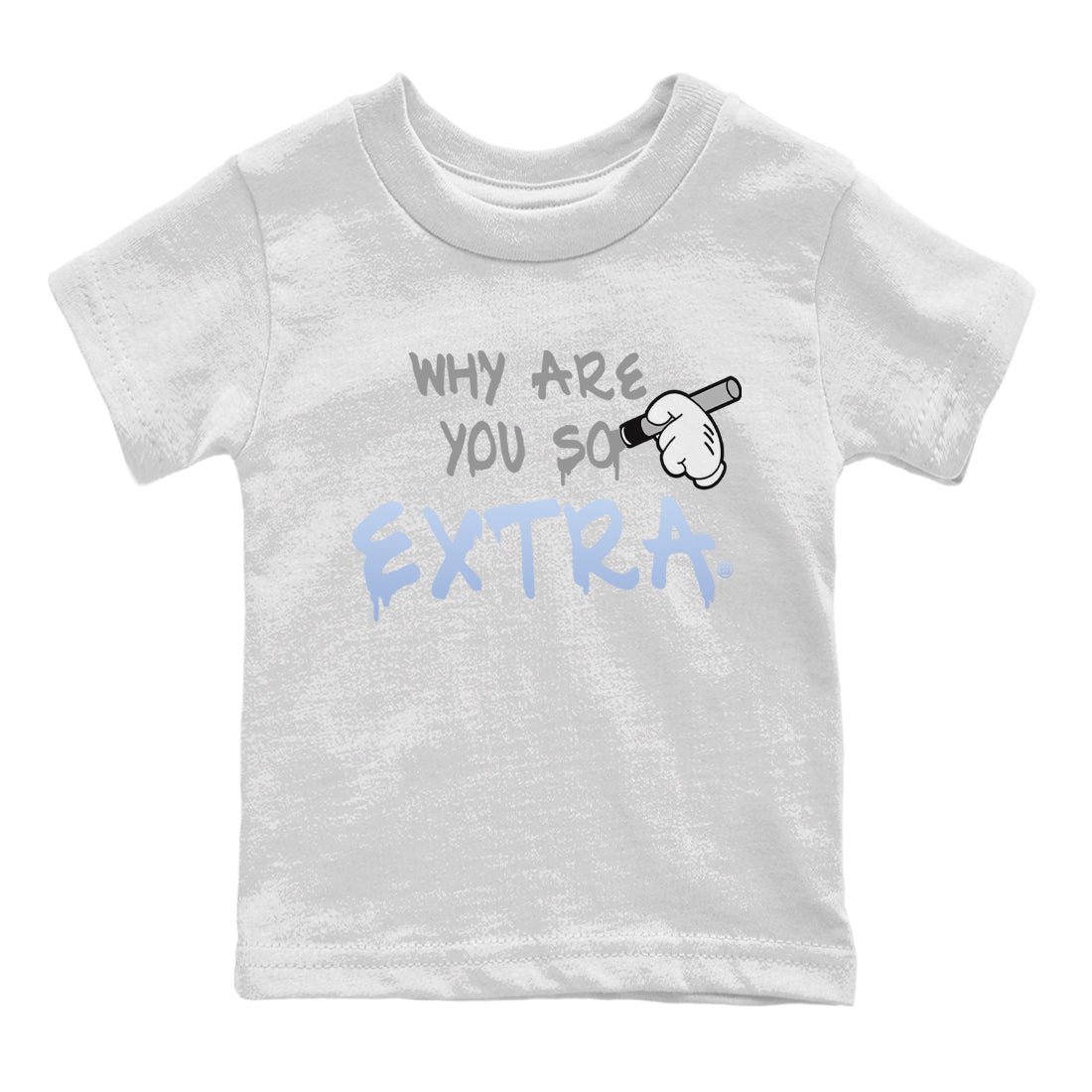 Why Are You So Extra Kids Tops - Air Jordan 11 White Cement