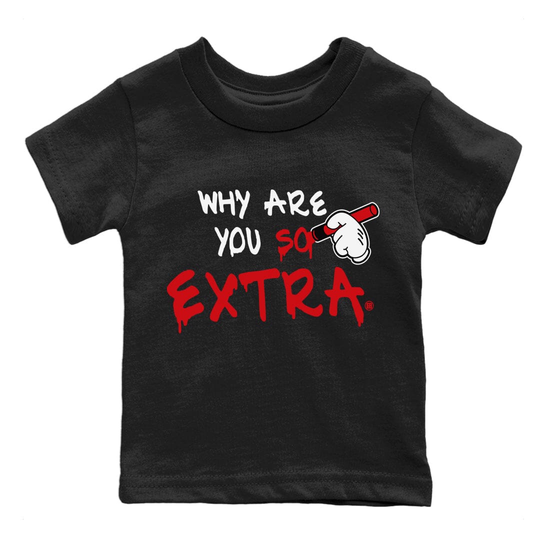 Why Are You So Extra Kids Tops - Air Jordan 5 Fire Red