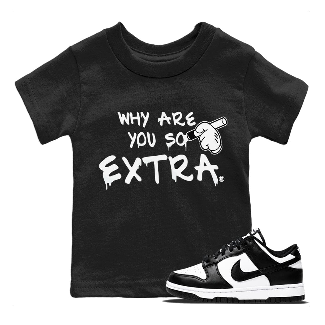 Why Are You So Extra Kids Tops - Dunk Panda