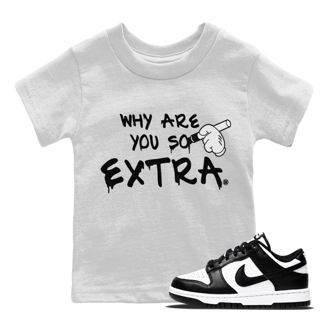 Why Are You So Extra Kids Tops - Dunk Panda