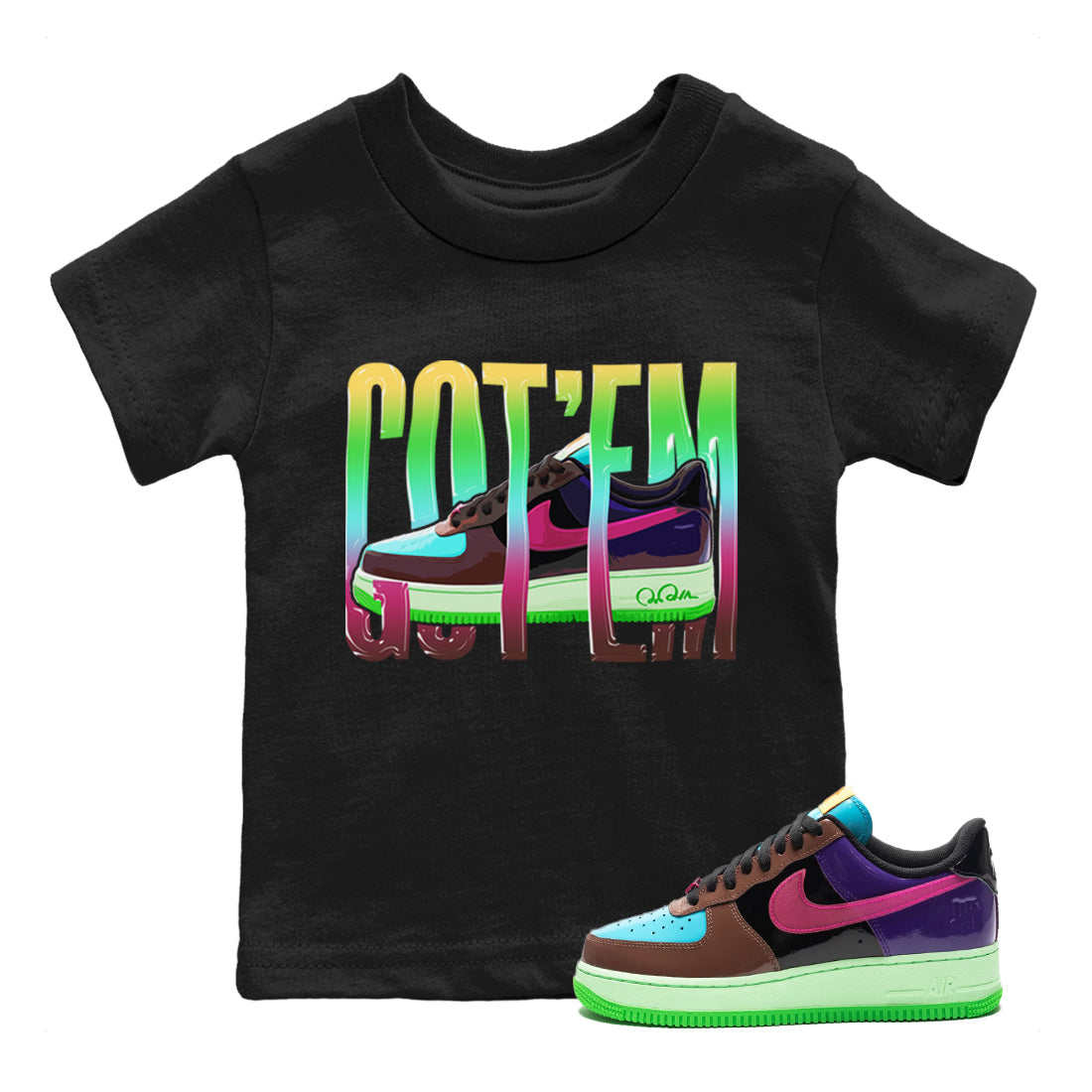 Wiggling Gotem Kids Tops - Air Force 1 Undefeated Fauna Brown