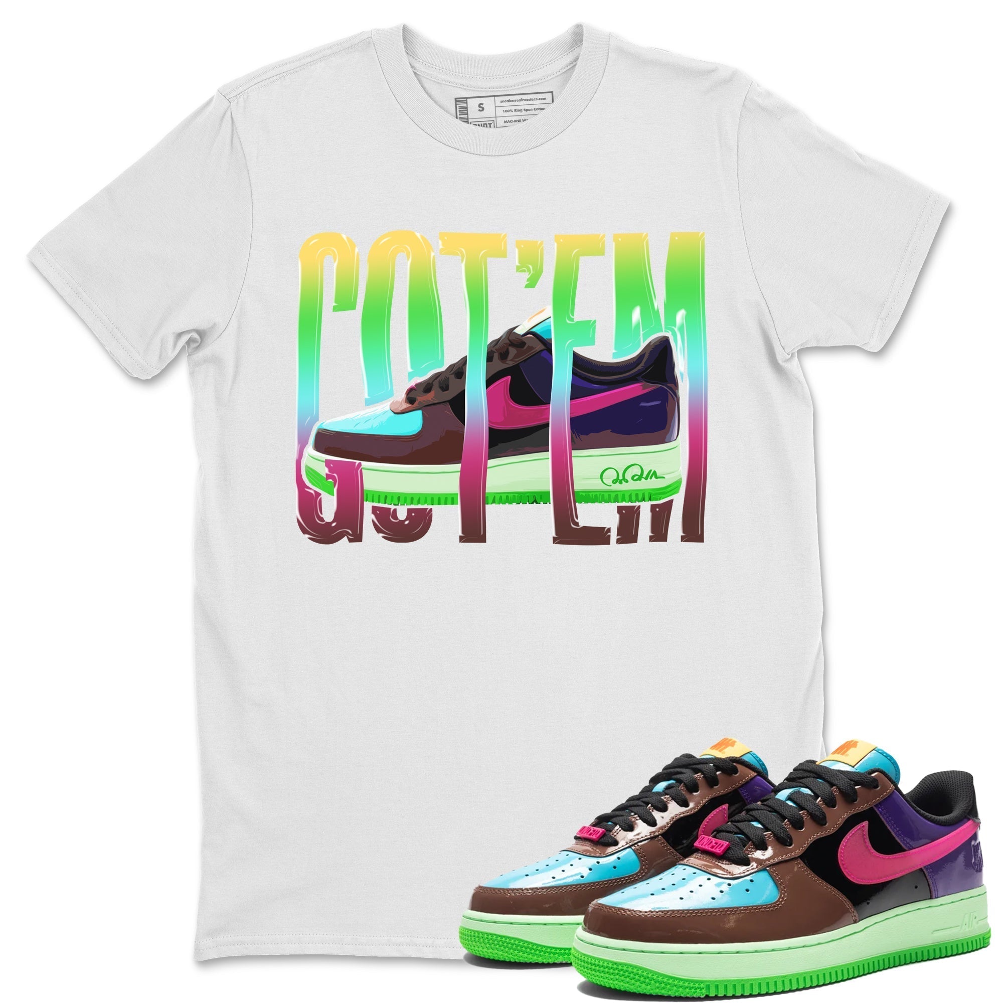 Wiggling Gotem Unisex Tops - Air Force 1 Undefeated Fauna Brown