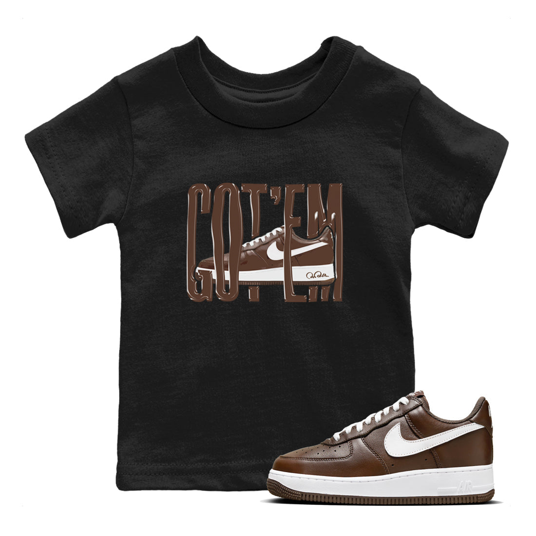 Wiggling Gotem snkmatch Tee Kids - Air Force 1 Chocolate