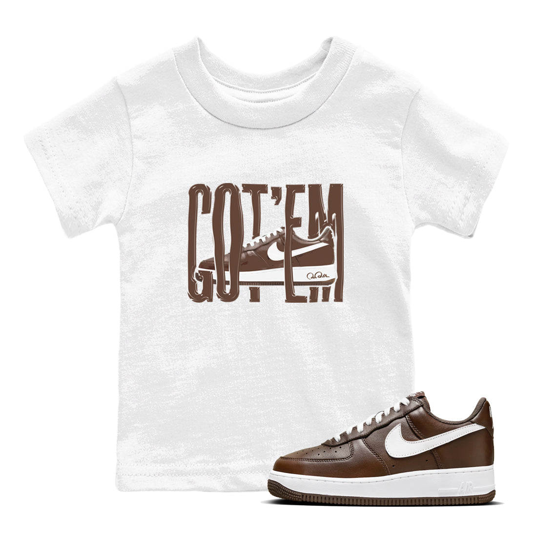 Wiggling Gotem snkmatch Tee Kids - Air Force 1 Chocolate