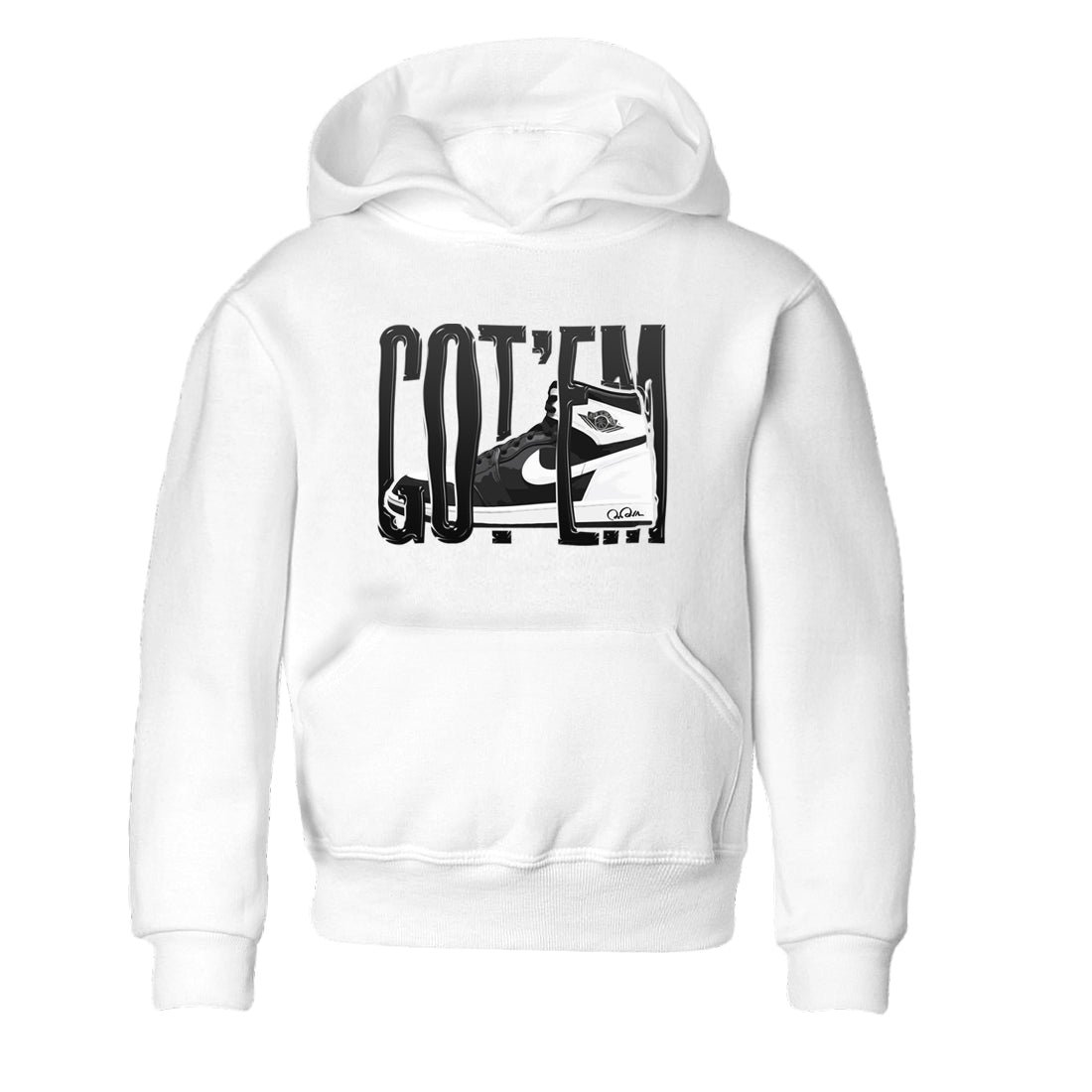 Wiggling Gotem snkmatch Tees Kids - Air Jordan 1 Black White