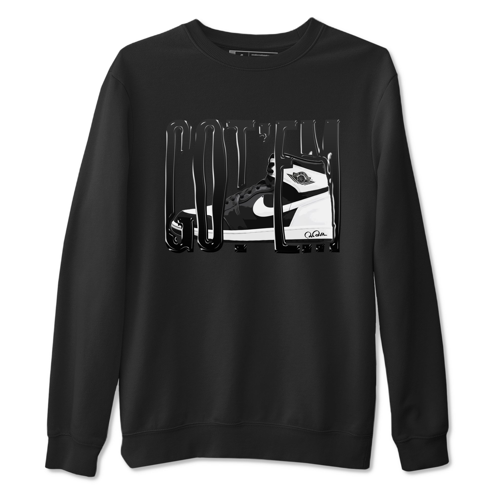 Wiggling Gotem snkmatch Tees - Air Jordan 1 Black White