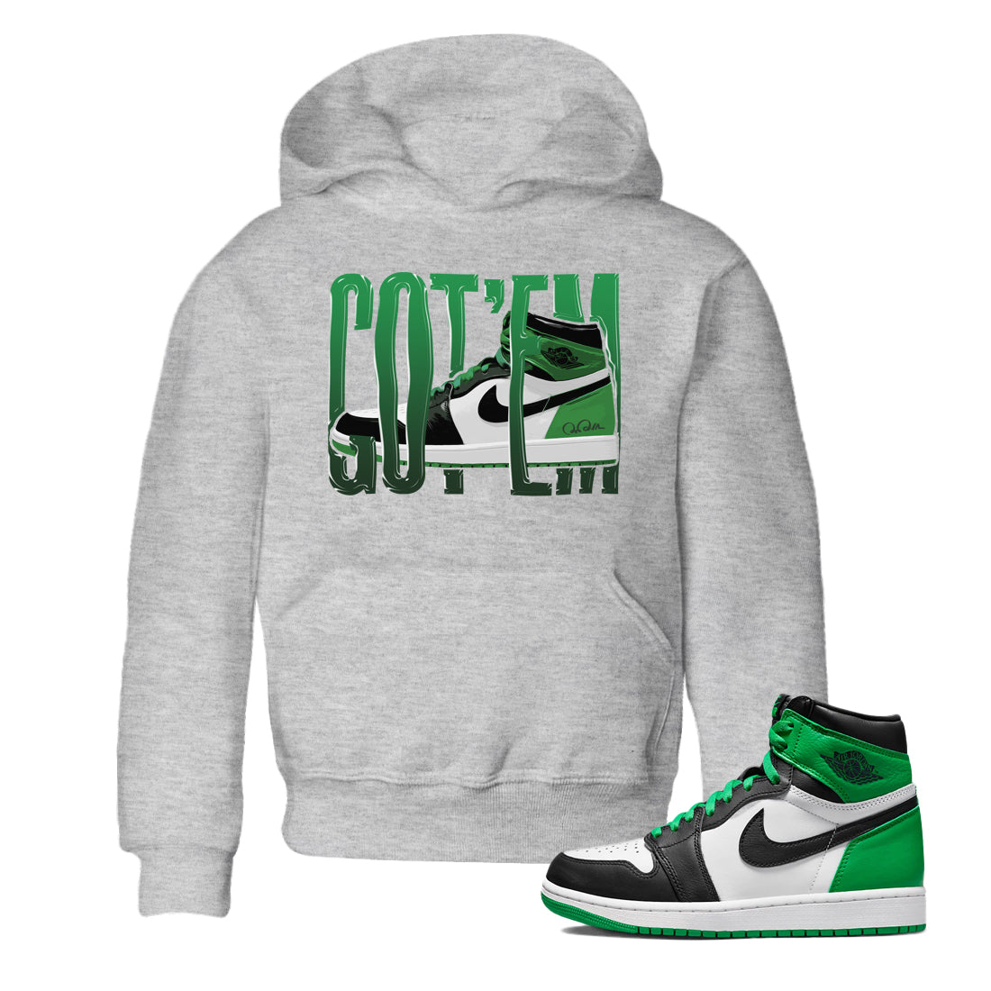 Wiggling Gotem Kids Tops - Air Jordan 1 Celtics