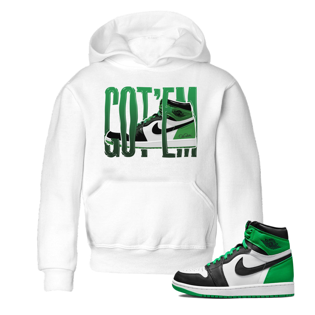 Wiggling Gotem Kids Tops - Air Jordan 1 Celtics