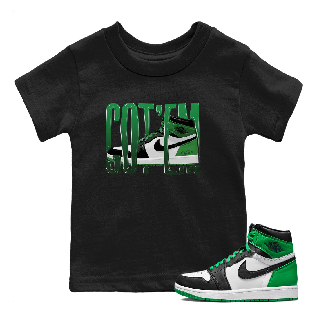 Wiggling Gotem Kids Tops - Air Jordan 1 Celtics