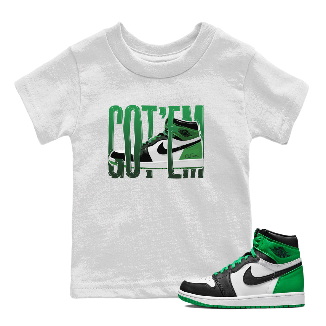 Wiggling Gotem Kids Tops - Air Jordan 1 Celtics
