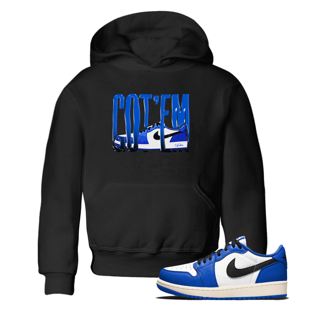 Wiggling Gotem snkmatch Tees Kids - Air Jordan 1 Game Royal