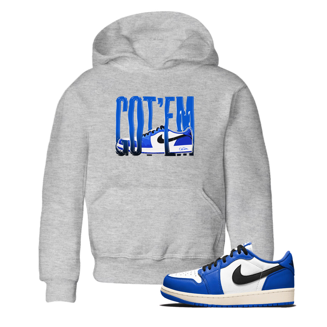 Wiggling Gotem snkmatch Tees Kids - Air Jordan 1 Game Royal