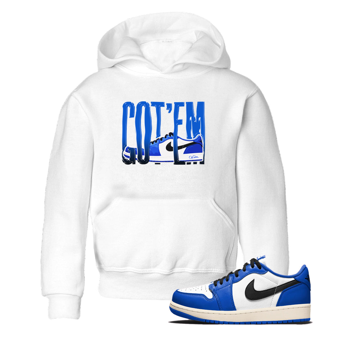 Wiggling Gotem snkmatch Tees Kids - Air Jordan 1 Game Royal
