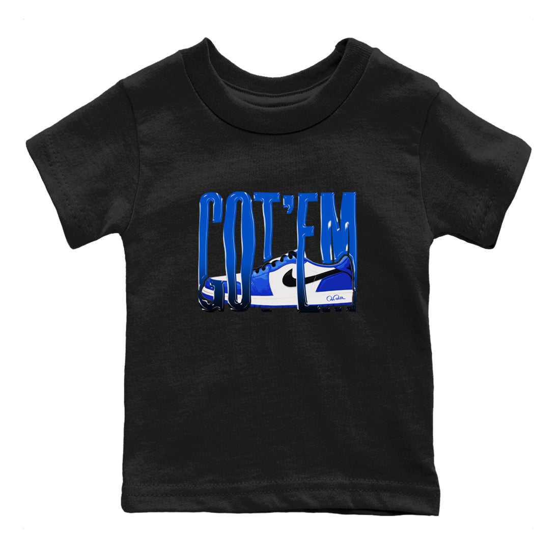 Wiggling Gotem snkmatch Tees Kids - Air Jordan 1 Game Royal