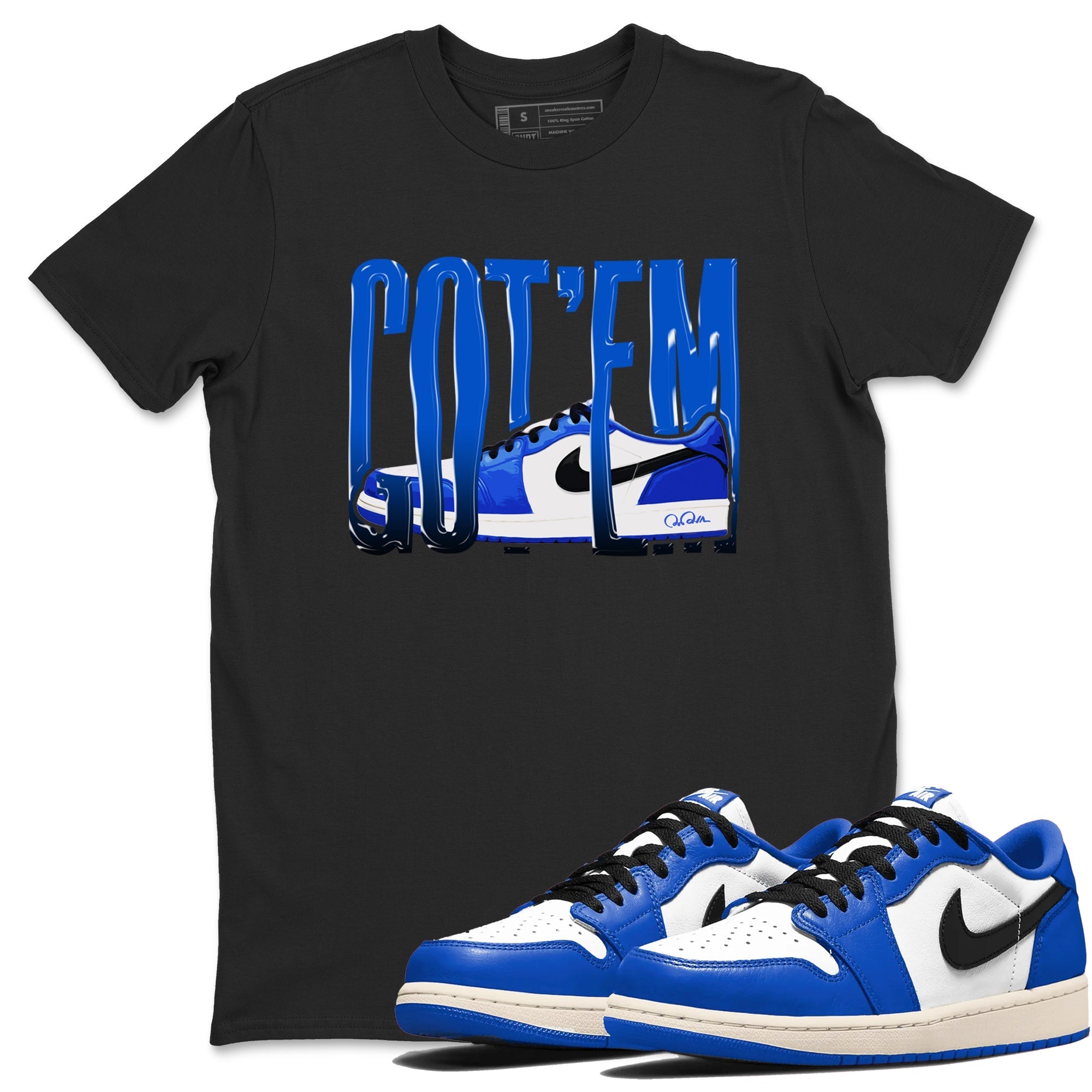 Wiggling Gotem snkmatch Tees - Air Jordan 1 Game Royal