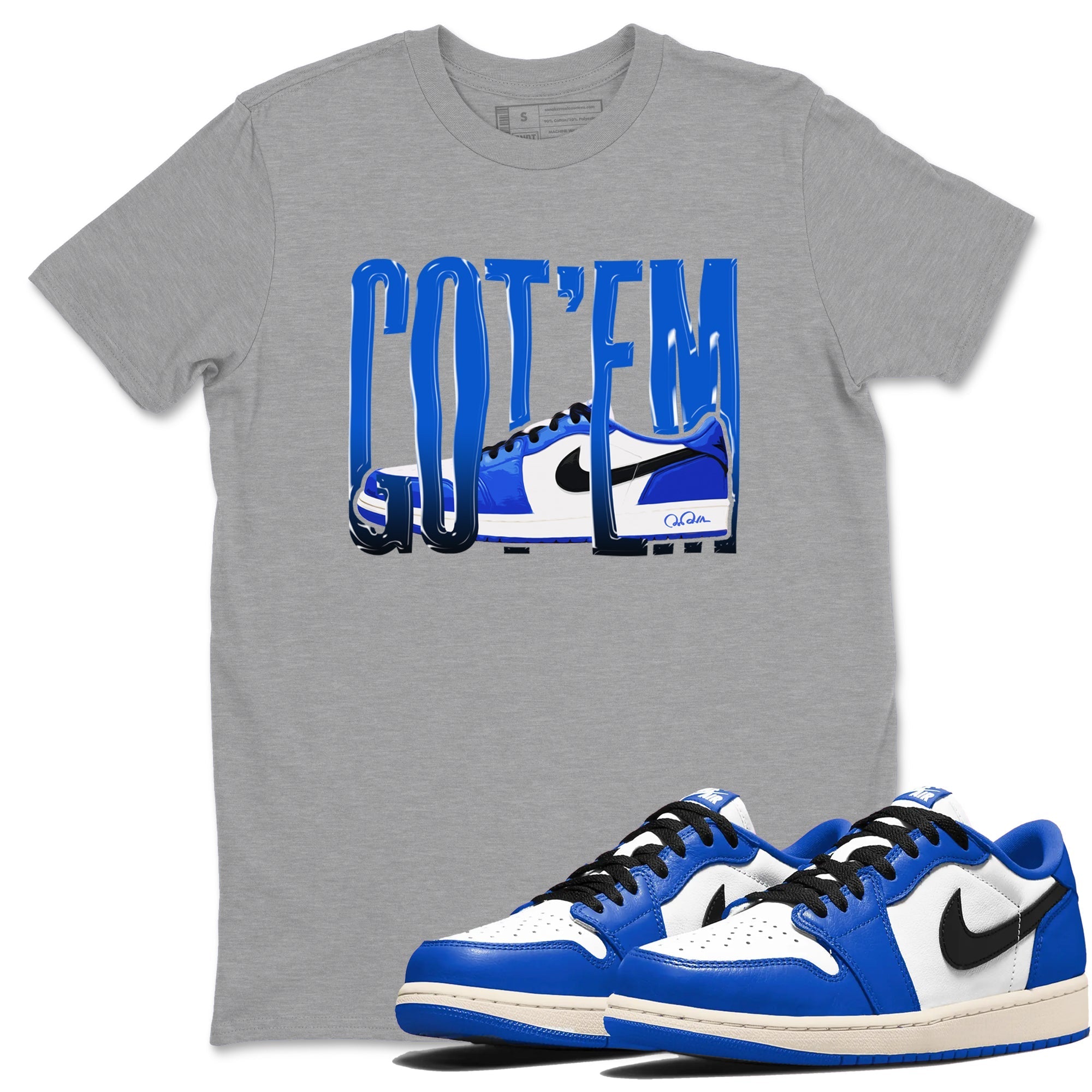 Wiggling Gotem snkmatch Tees - Air Jordan 1 Game Royal