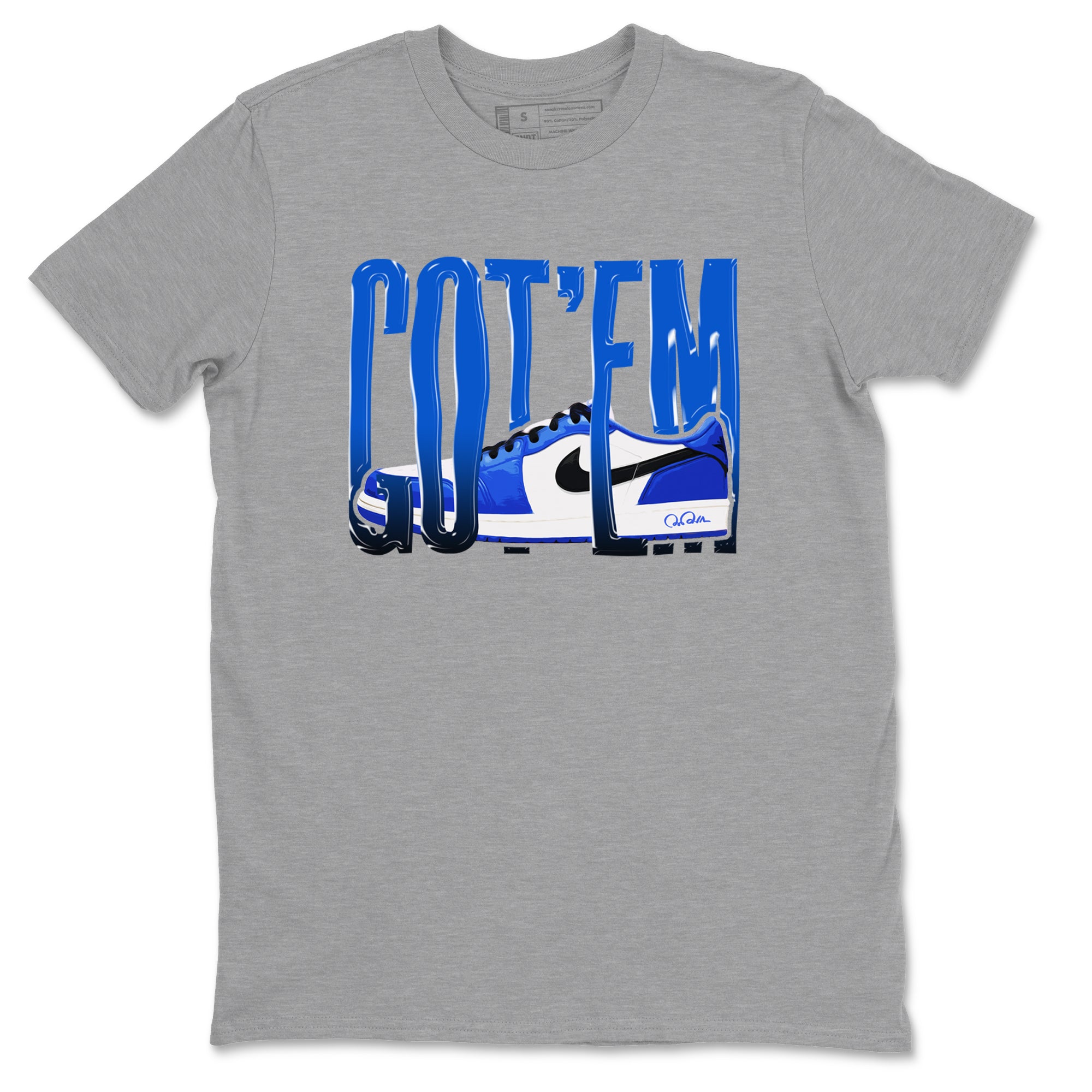 Wiggling Gotem snkmatch Tees - Air Jordan 1 Game Royal