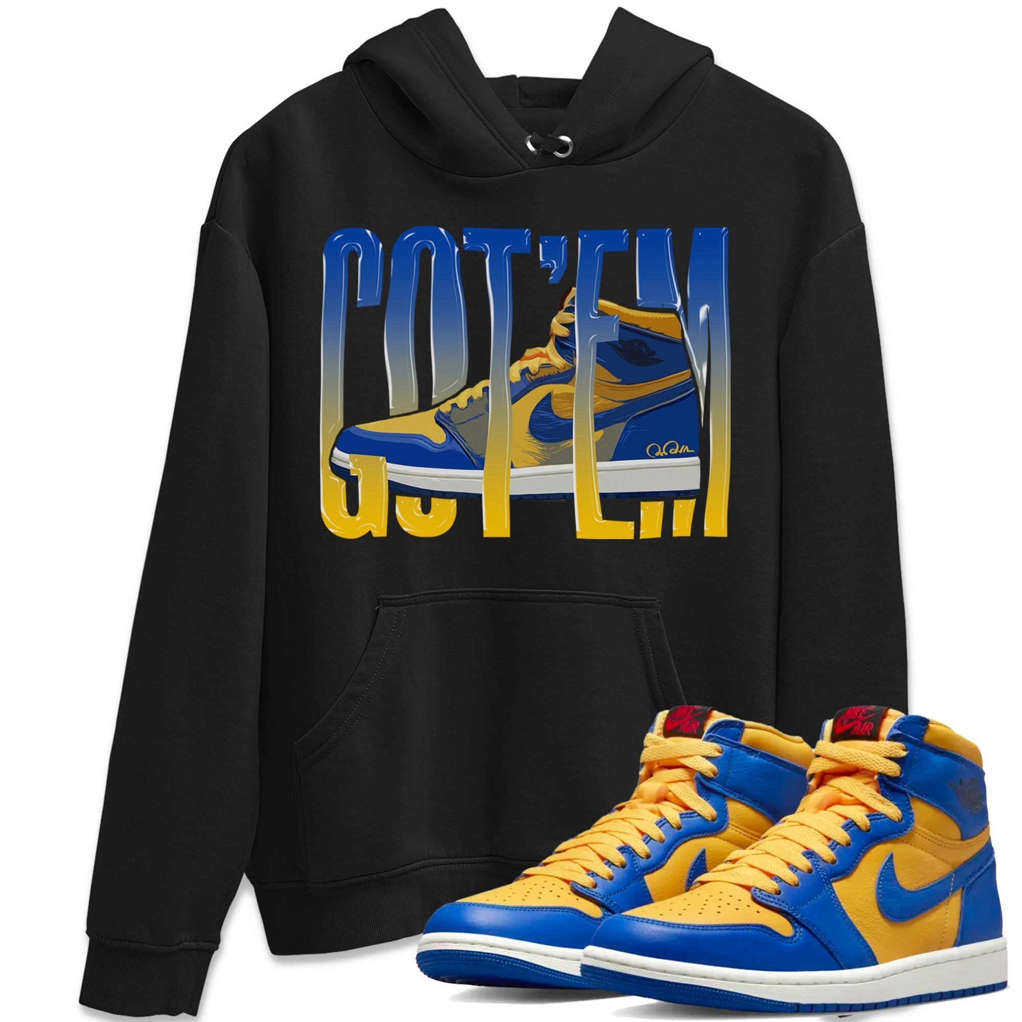 Wiggling Gotem Unisex Tops - Air Jordan 1 Game Royal Varsity Maize