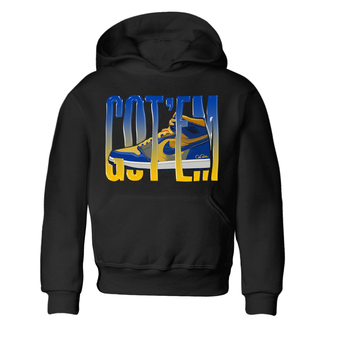 Wiggling Gotem Kids Tops - Air Jordan 1 Game Royal Varsity Maize