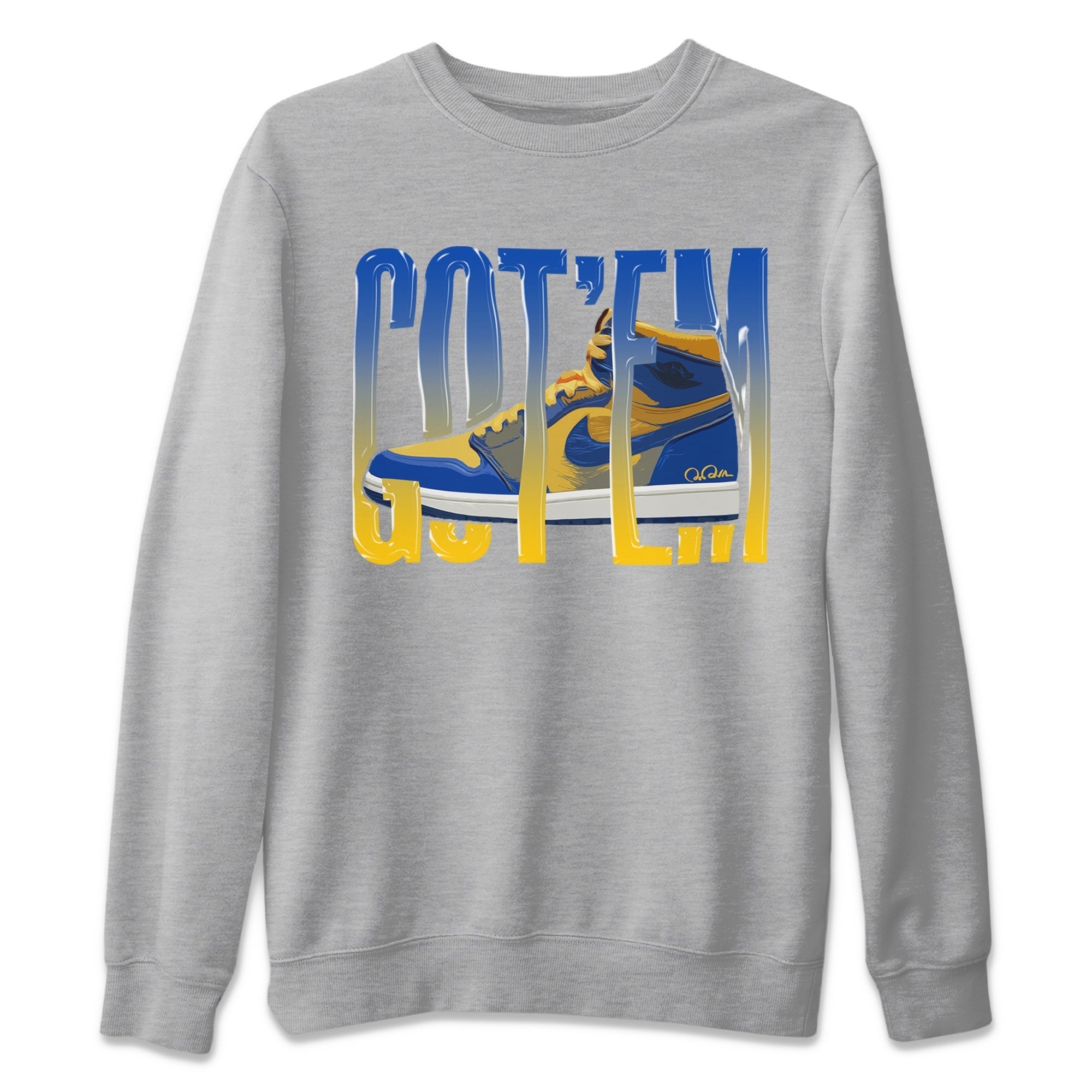 Wiggling Gotem Unisex Tops - Air Jordan 1 Game Royal Varsity Maize
