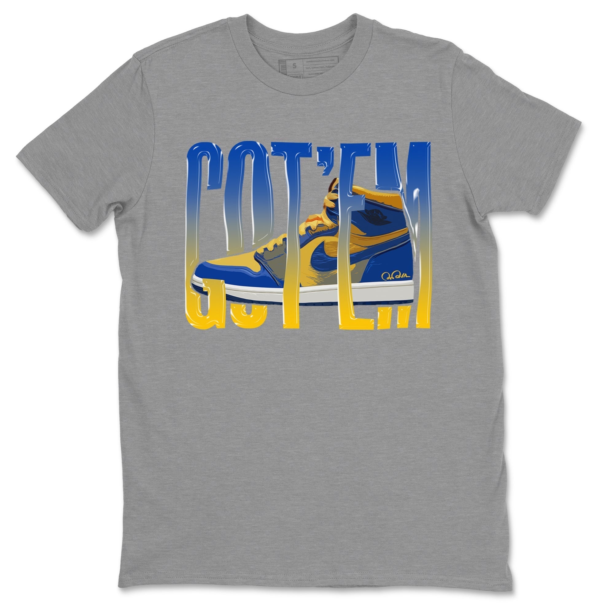 Wiggling Gotem Unisex Tops - Air Jordan 1 Game Royal Varsity Maize
