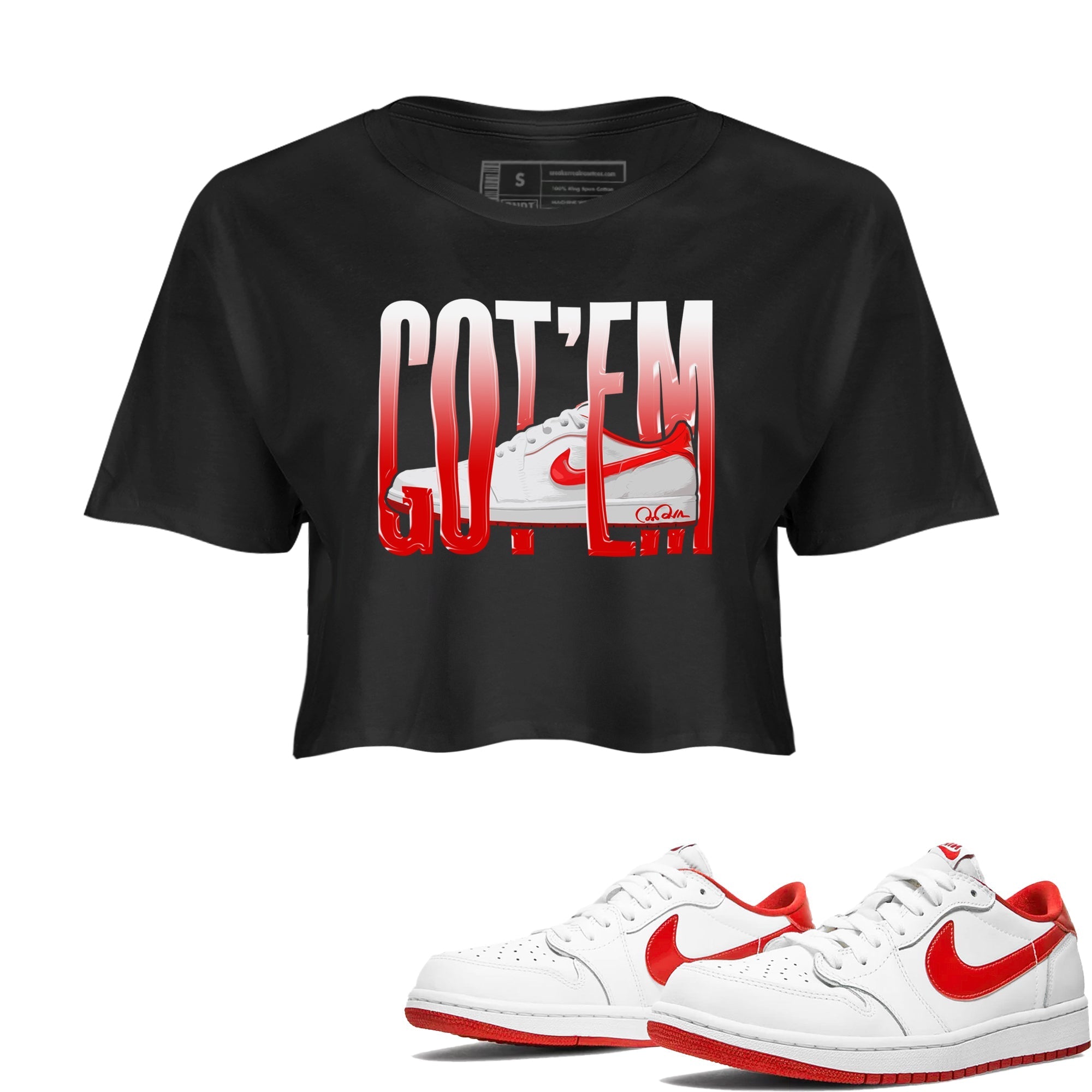 Wiggling Gotem snkmatch Women's Top - Air Jordan 1 University Red